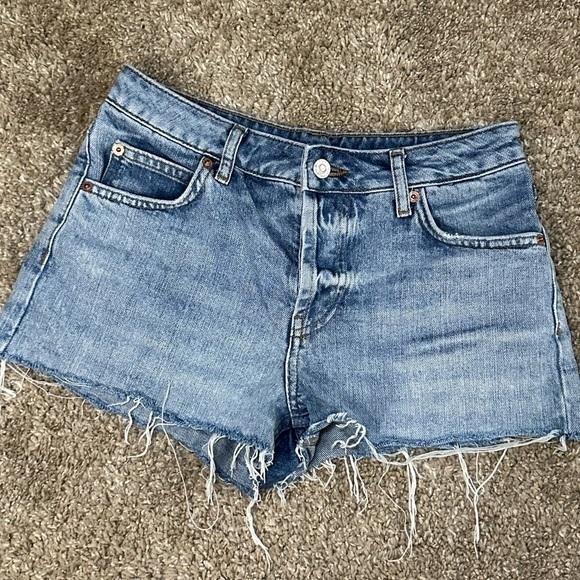 TopShop Moto shorts size 2 button fly mc - Picture 1 of 3